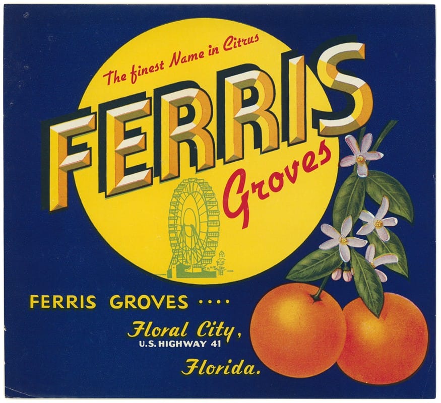 Anonymous - Ferris Groves Citrus Label