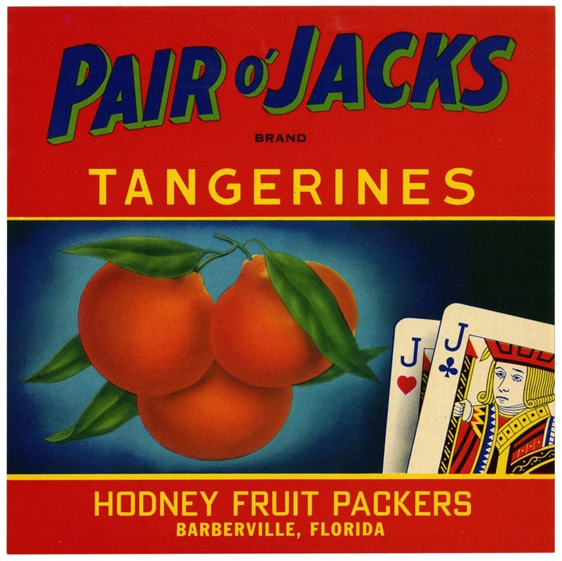 Anonymous - Pair O’Jacks Brand Tangerines Label