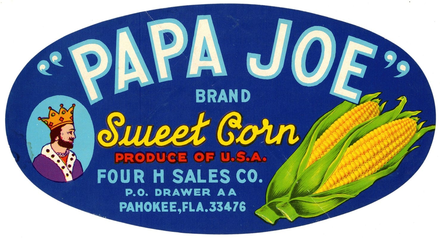 Anonymous - Papa Joe Brand Sweet Corn Label