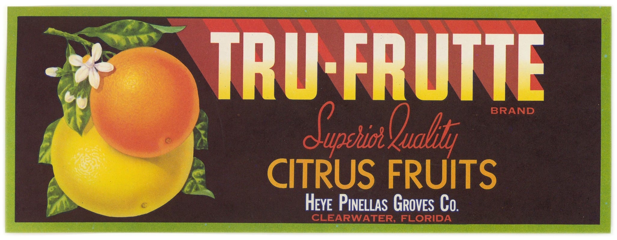 Anonymous - Tru-Frutte Brand Citrus Fruit Label