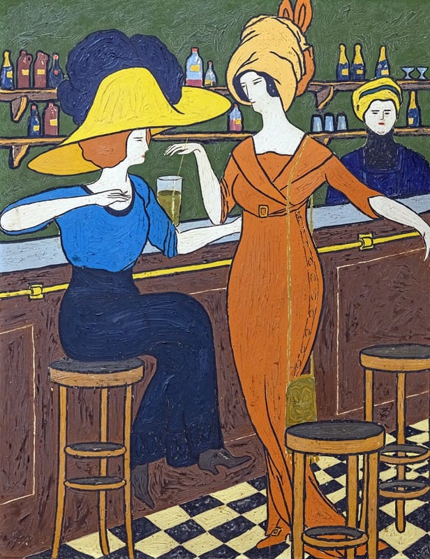 Georges Gaudion - Women in cafe