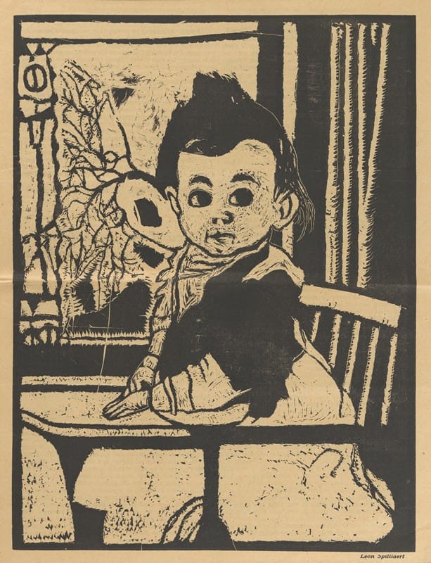 Léon Spilliaert - Kindje in kinderstoel (Kinderhoofd)
