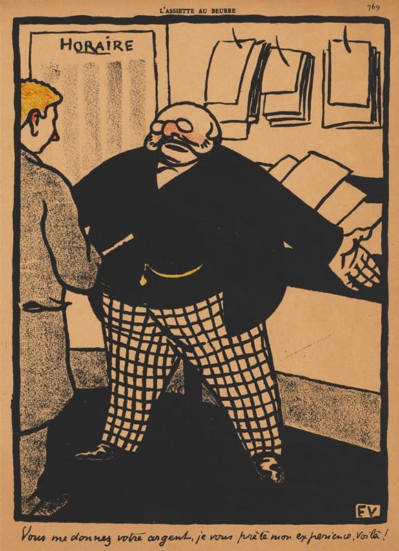 Félix Vallotton - Crimes And Punishments; You give me your money…