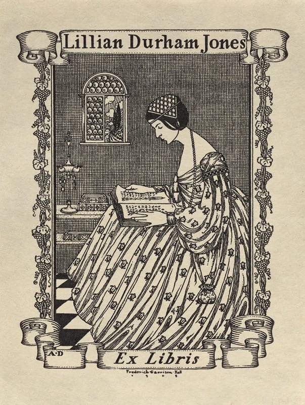 Frederick Garrison Hall - Lillian Durham Jones, Ex Libris inscribed
