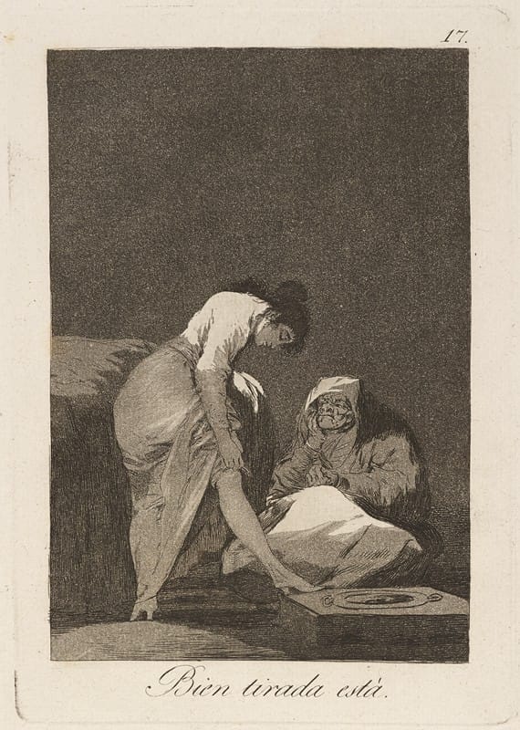 Francisco de Goya - Bien tirada está. (It is nicely stretched.)