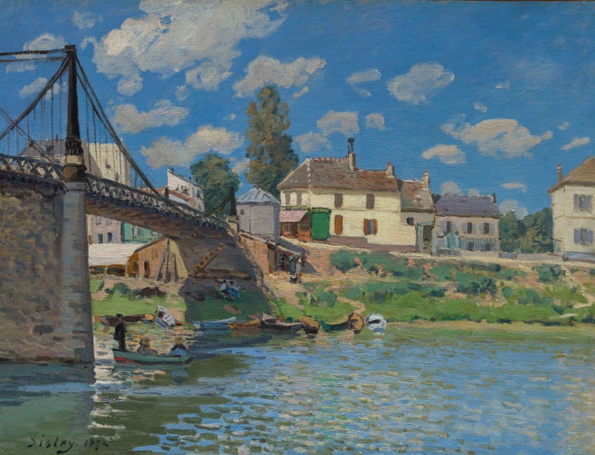 Alfred Sisley - The Bridge at Villeneuve-la-Garenne