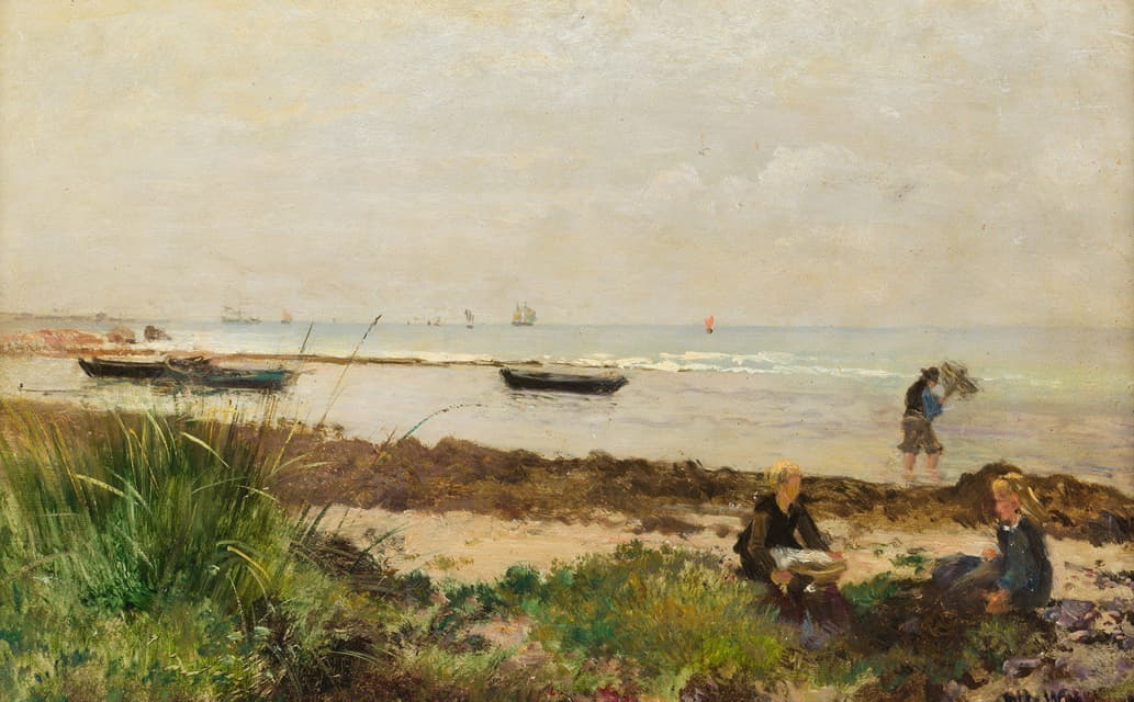 Alfred Wahlberg - On the Beach