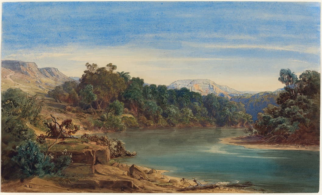 August Löffler - Along the Jordan River (recto)