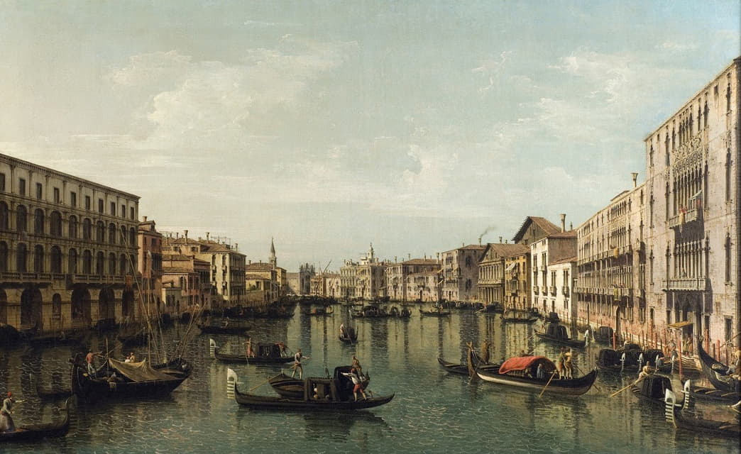 Bernardo Bellotto - View of Grand Canal with the Palazzi Foscari and Moro Lin