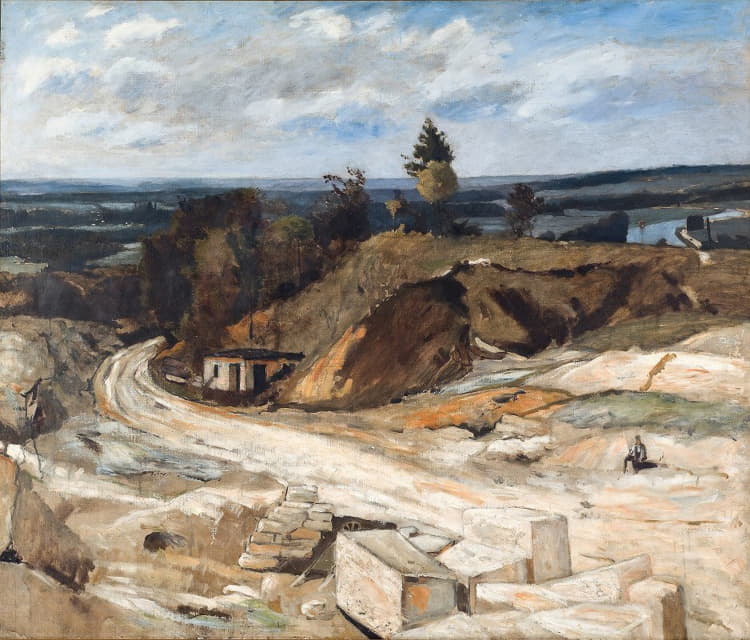 Carl Fredrik Hill - Stonequarry by the River Oise II