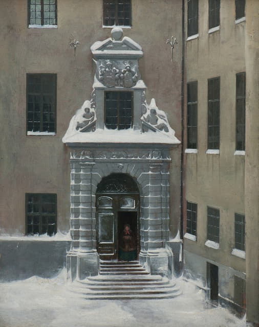 Carl Stefan Bennet - Winter Scene from the Present Foreign Office, Stockholm