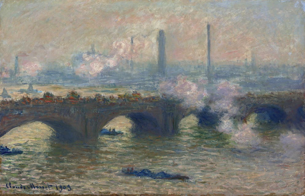 Claude Monet - Waterloo Bridge,Gray Day