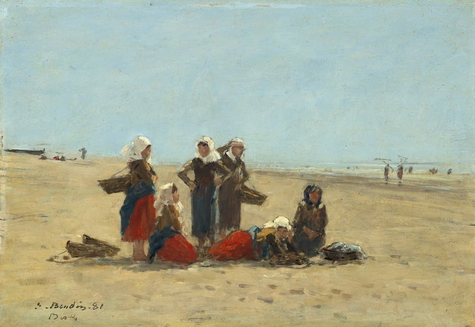 Eugène Boudin - Women on the Beach at Berck