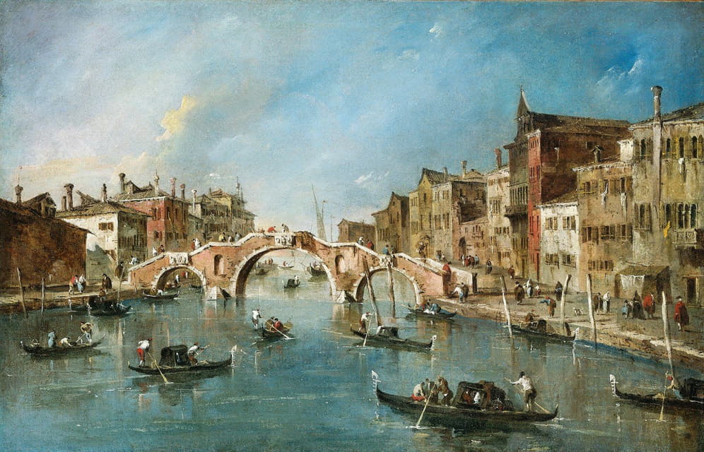 Francesco Guardi - View on the Cannaregio Canal,Venice