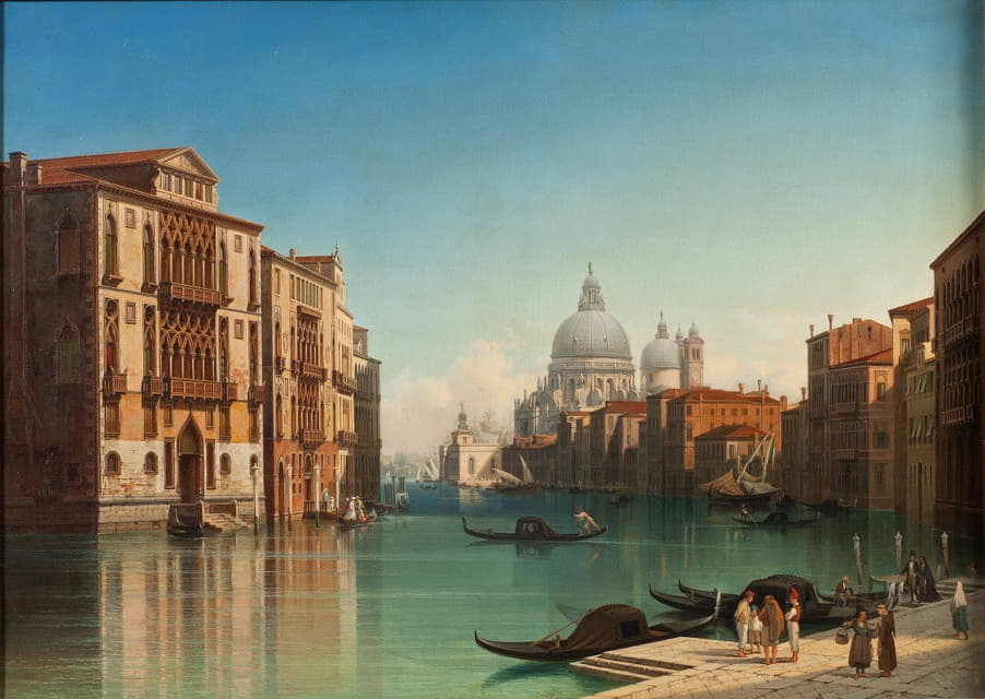 Gustaf Wilhelm Palm - View of Canal Grande in Venice