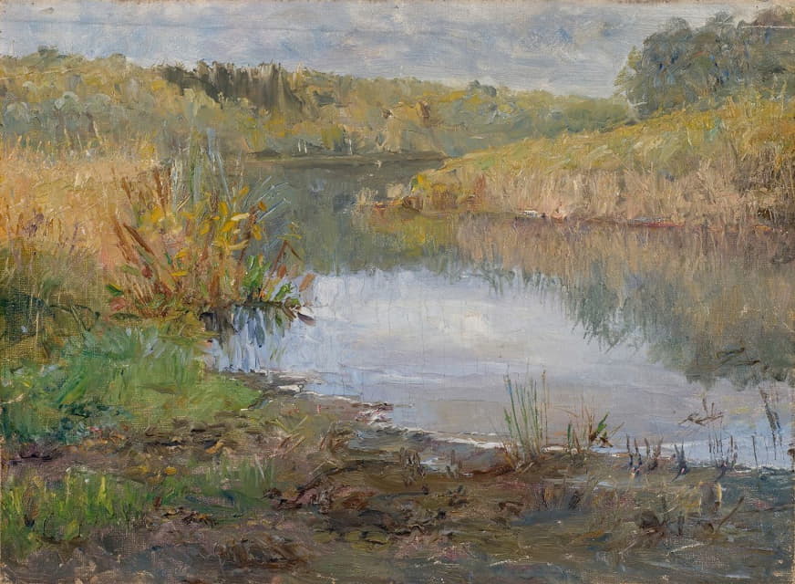Ida von Schulzenheim - A River in France. Study