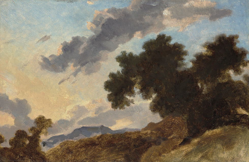 Jean-Honoré Fragonard - Mountain Landscape at Sunset