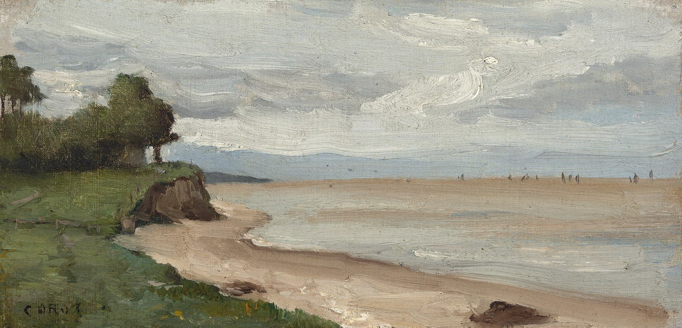 Jean-Baptiste-Camille Corot - Beach near Etretat