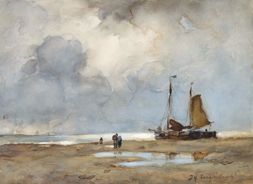 Johan Hendrik Weissenbruch - View on the Beach