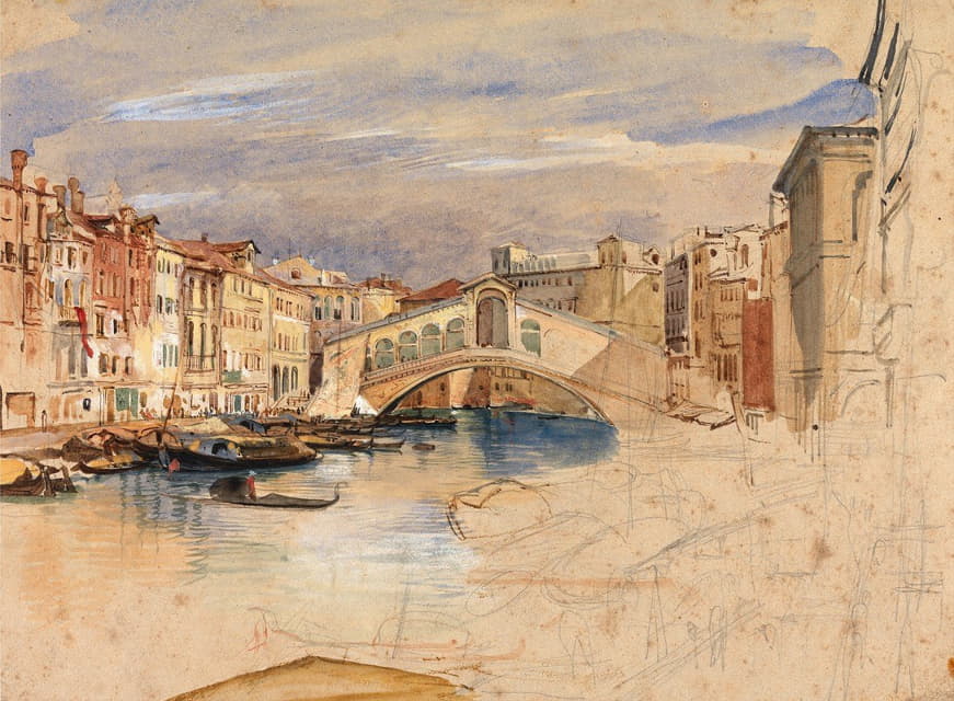 John Frederick Lewis - Venice The Grand Canal and Rialto
