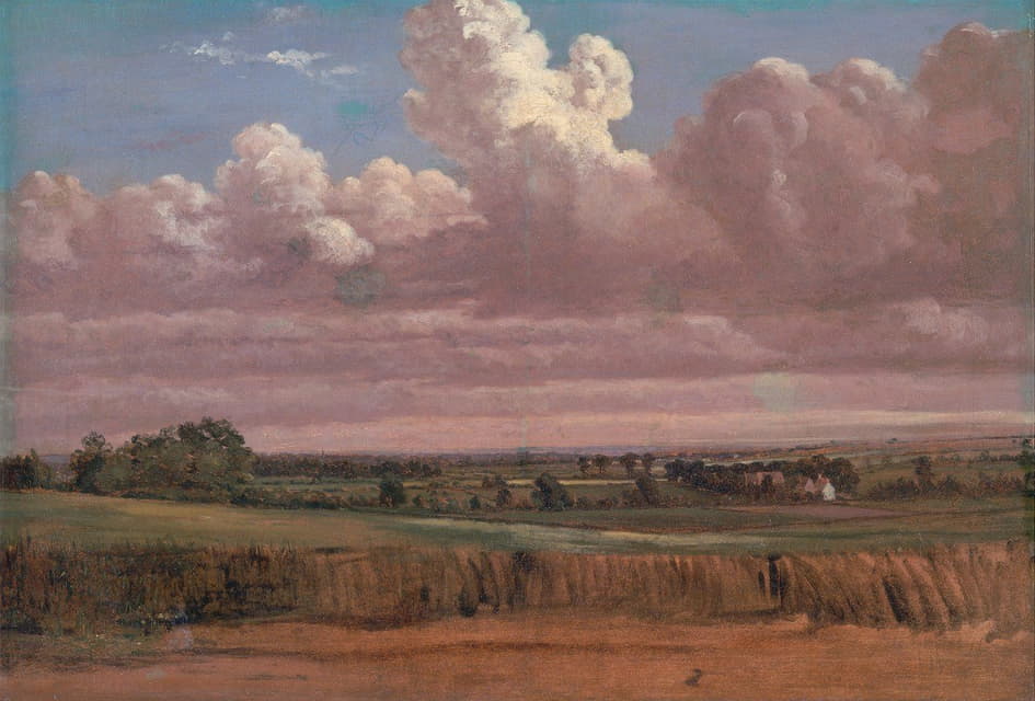 Lionel Constable - Landscape with Wheatfield