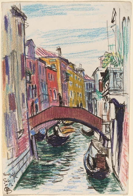 Oscar Bluemner - Canal, Venice
