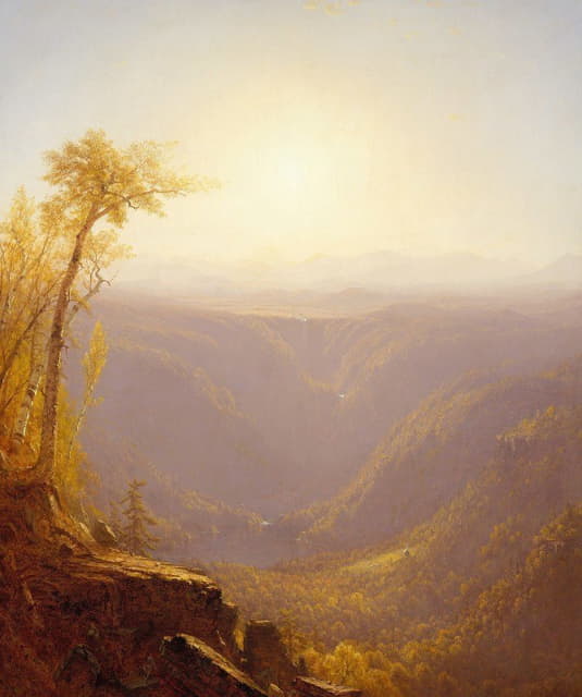 Sanford Robinson Gifford - A Gorge in the Mountains (Kauterskill Clove)