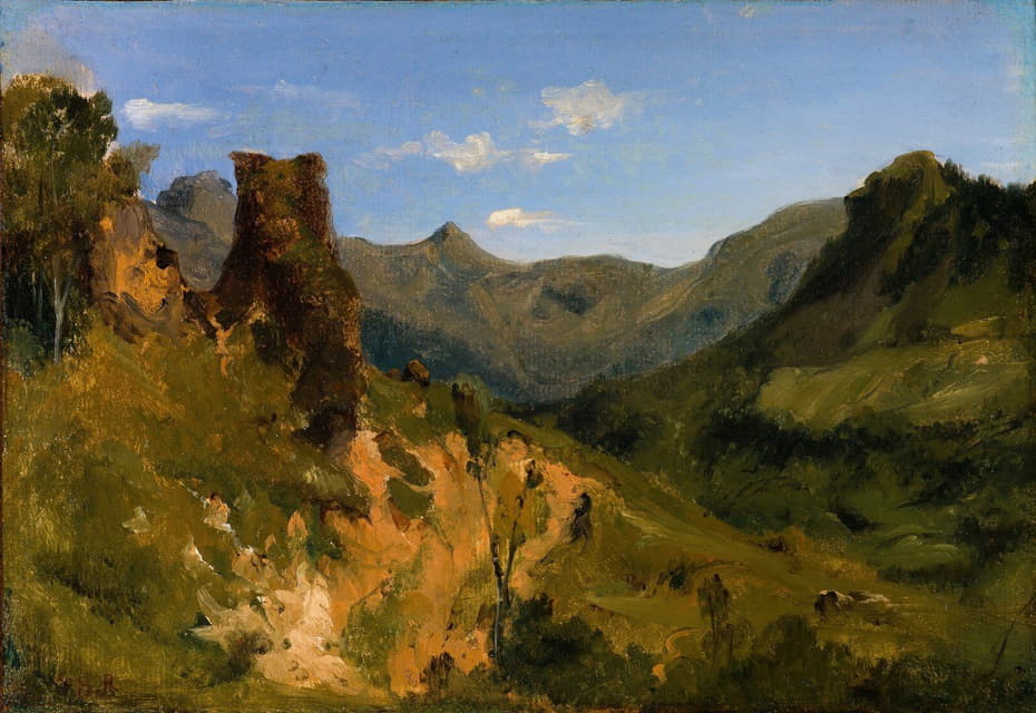 Théodore Rousseau - Valley in the Auvergne Mountains