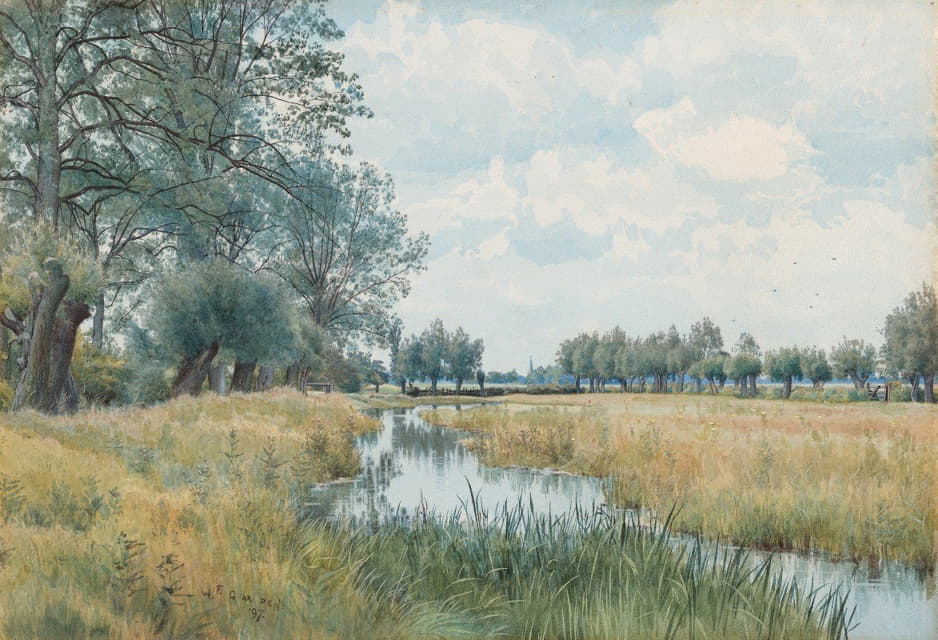 William Fraser Garden - River Landscape near St. Ives, Huntingdonshire