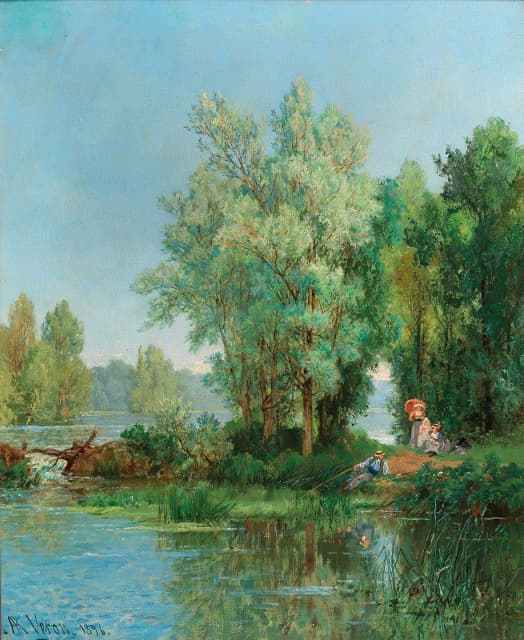 Alexandre René Veron - Family Excursion To The River
