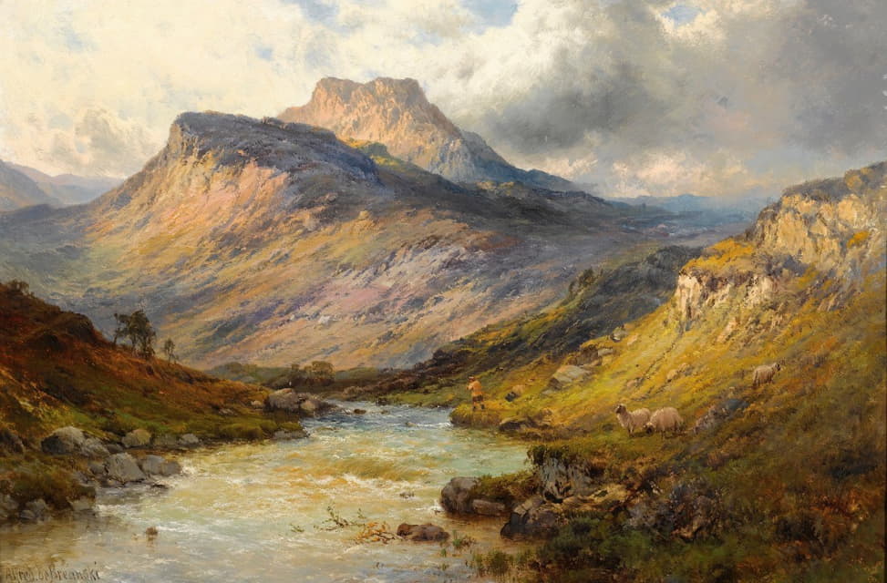 Alfred de Bréanski - Loch Lomond; A Trout Stream Near Stirling