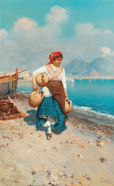 Bernardo Hay - On The Beach At Naples