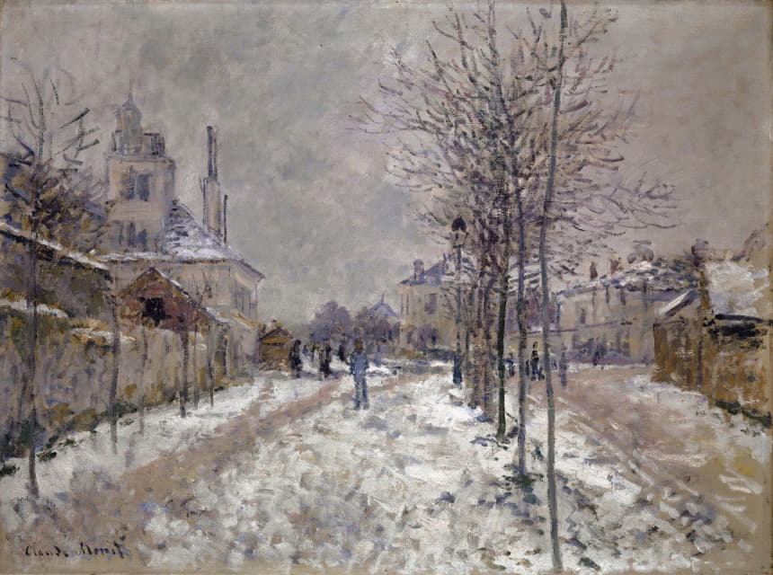 Claude Monet - The Snow-Covered Boulevard De Pontoise In Argenteuil