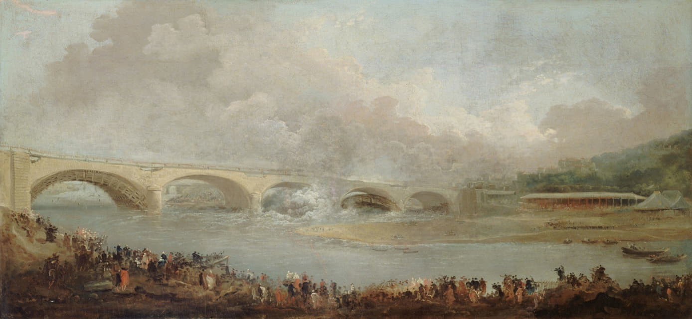 Hubert Robert - Le décintrement du pont de Neuilly, le 22 septembre 1772