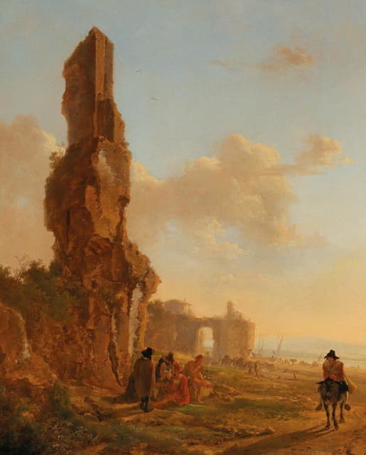 Jan Both - An Italianate Landscape With Ruins