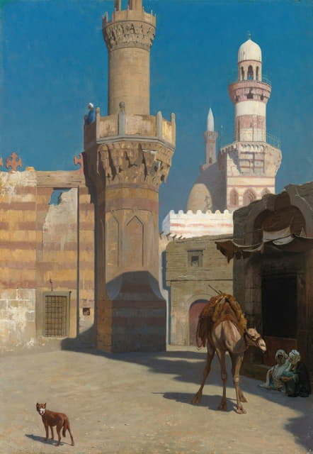 Jean-Léon Gérôme - Une Journée Chaude Au Caire (Devant La Mosquée)