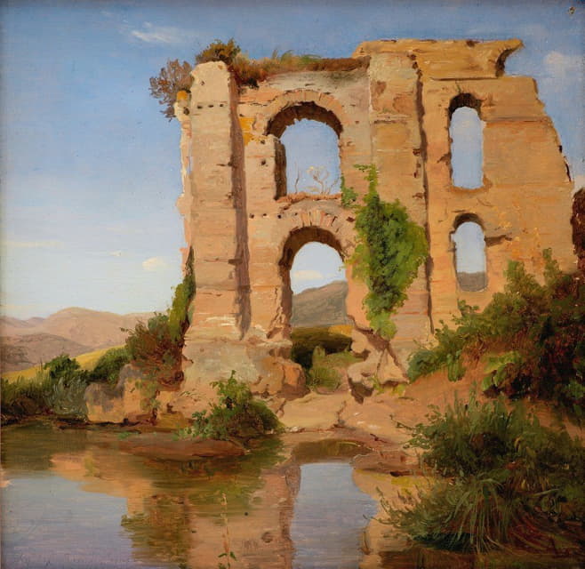 Anders Christian Lunde - The Ruins of the Aqueduct Aniene Nuovo near Tivoli