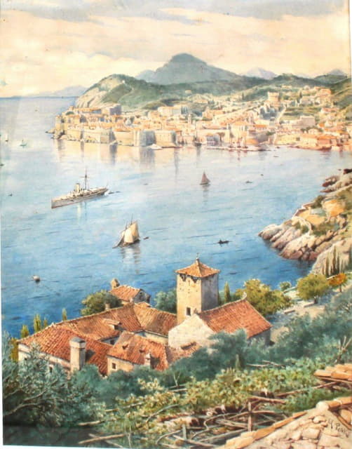 Anton Perko - A View Of Dubrovnik