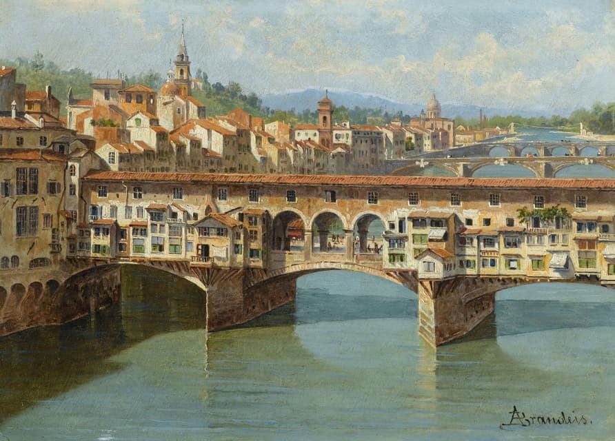 Antonietta Brandeis - The ponte Vecchio, Florence