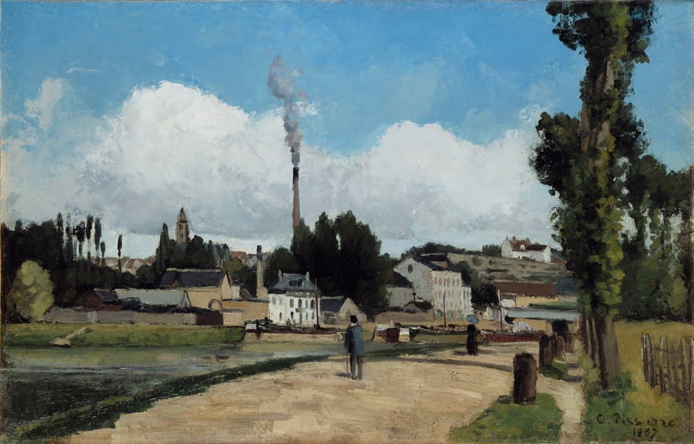 Camille Pissarro - Bords de l’Oise a Pontoise (Banks of the Oise at Pontoise)
