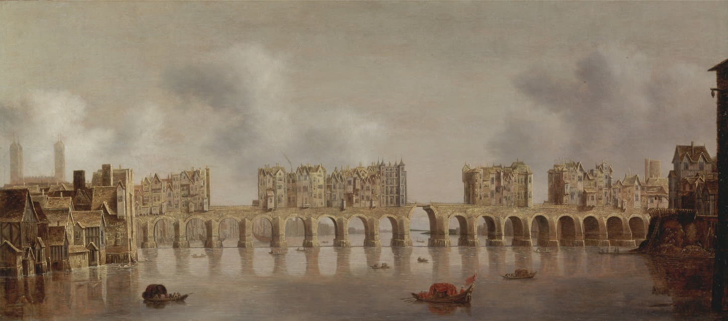 Claude de Jongh - View of London Bridge