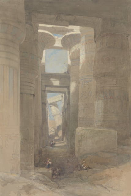 David Roberts - The Great Temple of Amon Karnak, The Hypostyle Hall