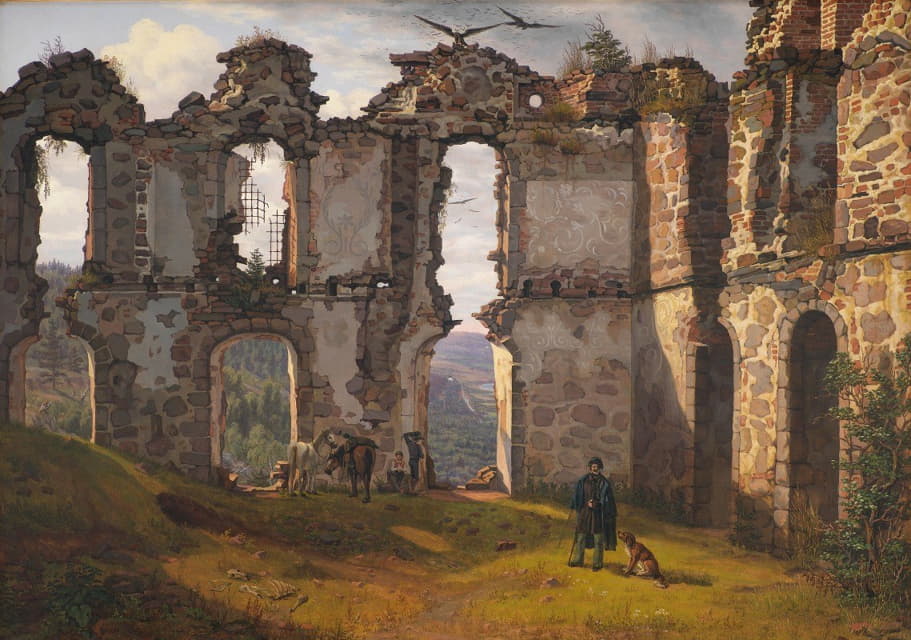 Frederik Sødring - The Ruins of Brahehus near Jönköping, Sweden