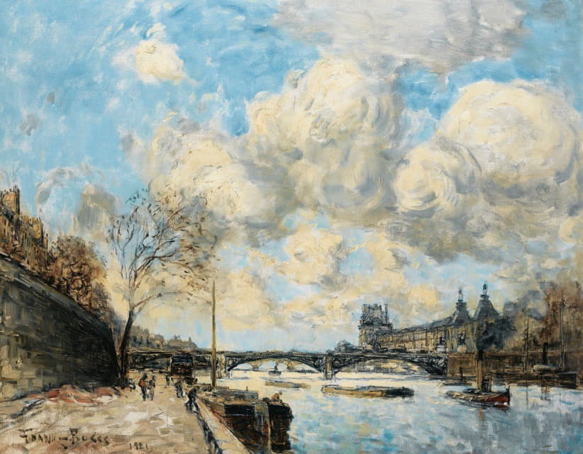 巴黎塞纳河和卢浮宫