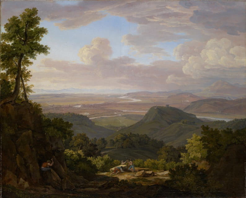 Jakob Christoph Miville - View from the Muttenz Quarry toward Basel and the Plains of the Rhine River
