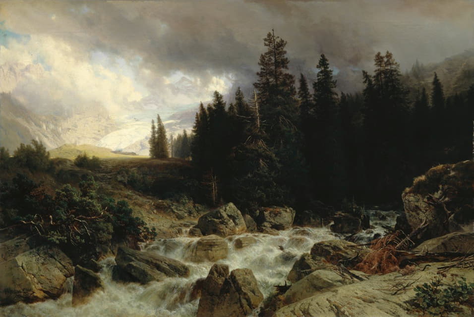 Johann Gottfried Steffan - Mountain landscape