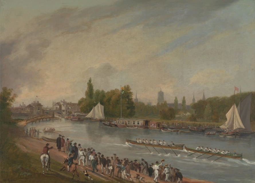 牛津伊西斯河上的划船比赛