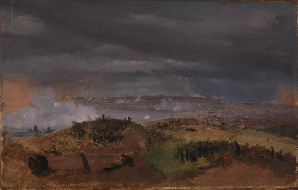 Jørgen Sonne - The Battle of Isted 25 July 1850. Study