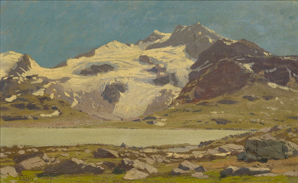 Joseph Geisser - Alpine Landscape with Lake