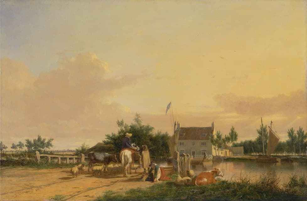 Joseph Stannard - Buckenham Ferry, on the River Yare, Norfolk